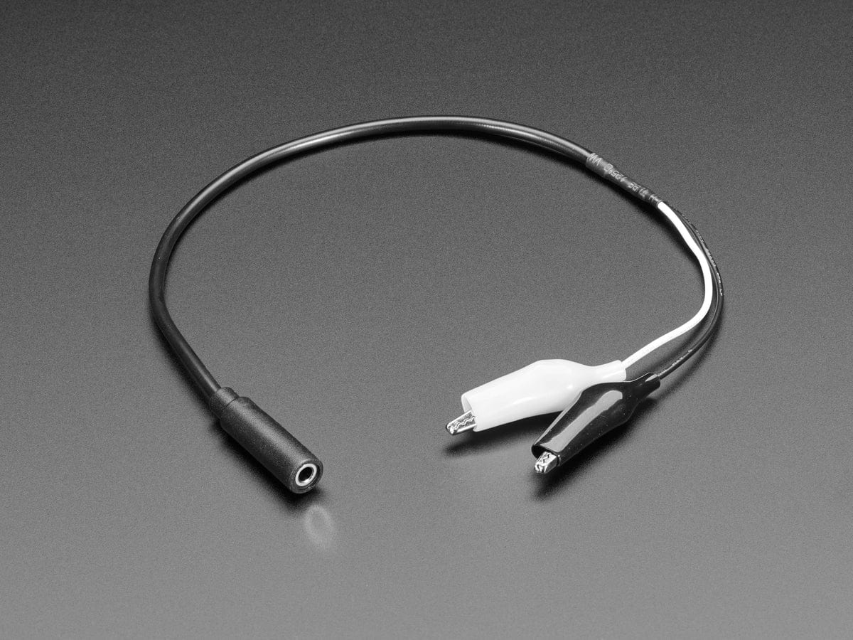 3.5mm Mono Audio Jack to Alligator Clip Cable by The Pi Hut - The Pi Hut