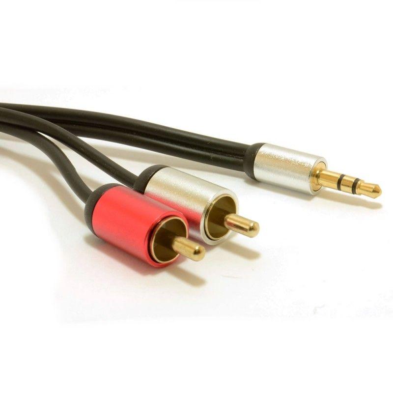 3.5mm Stereo Jack to RCA Phono Cable by The Pi Hut - The Pi Hut