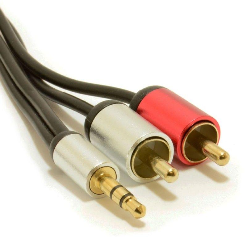 3.5mm Stereo Jack to RCA Phono Cable by The Pi Hut - The Pi Hut