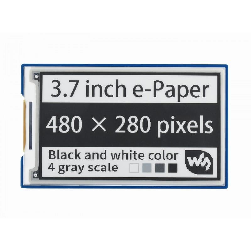 3.7" E-Ink Display HAT for Raspberry Pi (480×280) by Waveshare - The Pi Hut