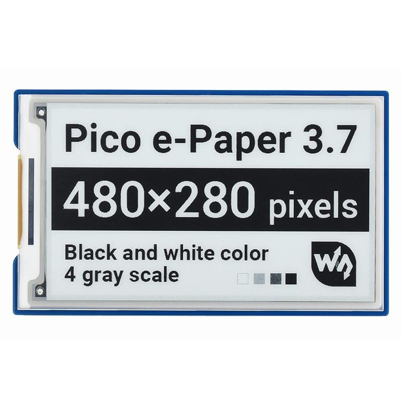 3.7" e-Paper e-Ink Display for Raspberry Pi Pico (480x280) - The Pi Hut