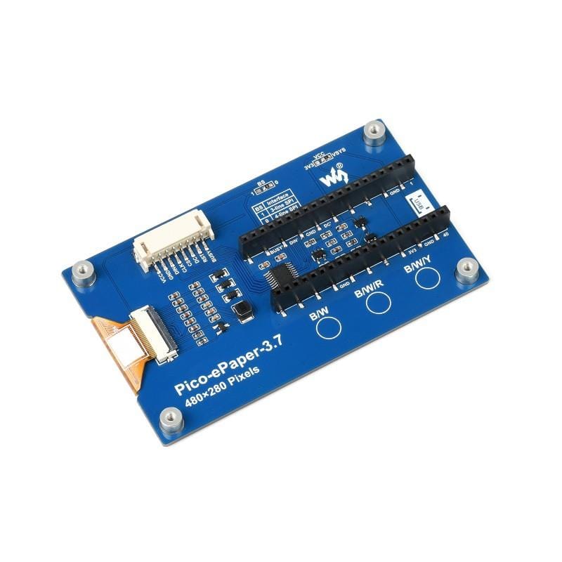 3.7" e-Paper e-Ink Display for Raspberry Pi Pico (480x280) by Waveshare - The Pi Hut