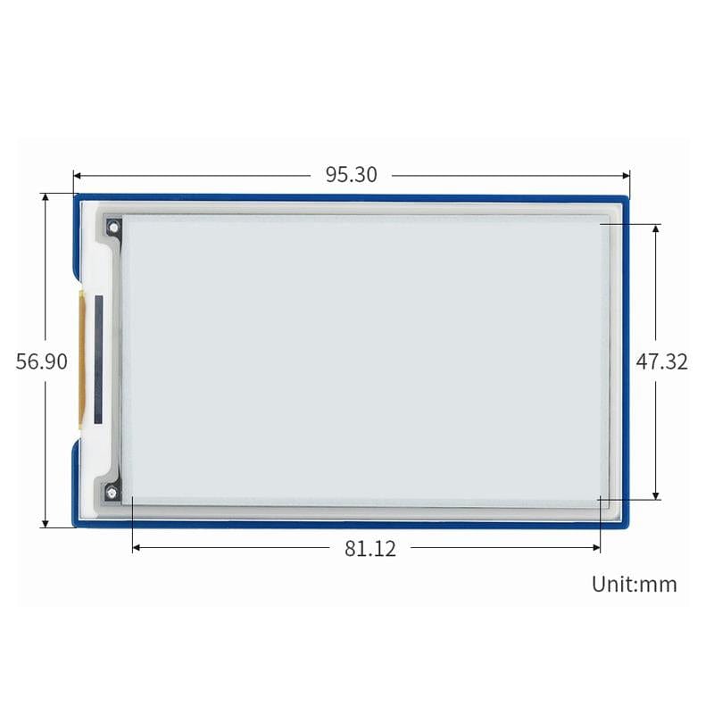 3.7" e-Paper e-Ink Display for Raspberry Pi Pico (480x280) by Waveshare - The Pi Hut