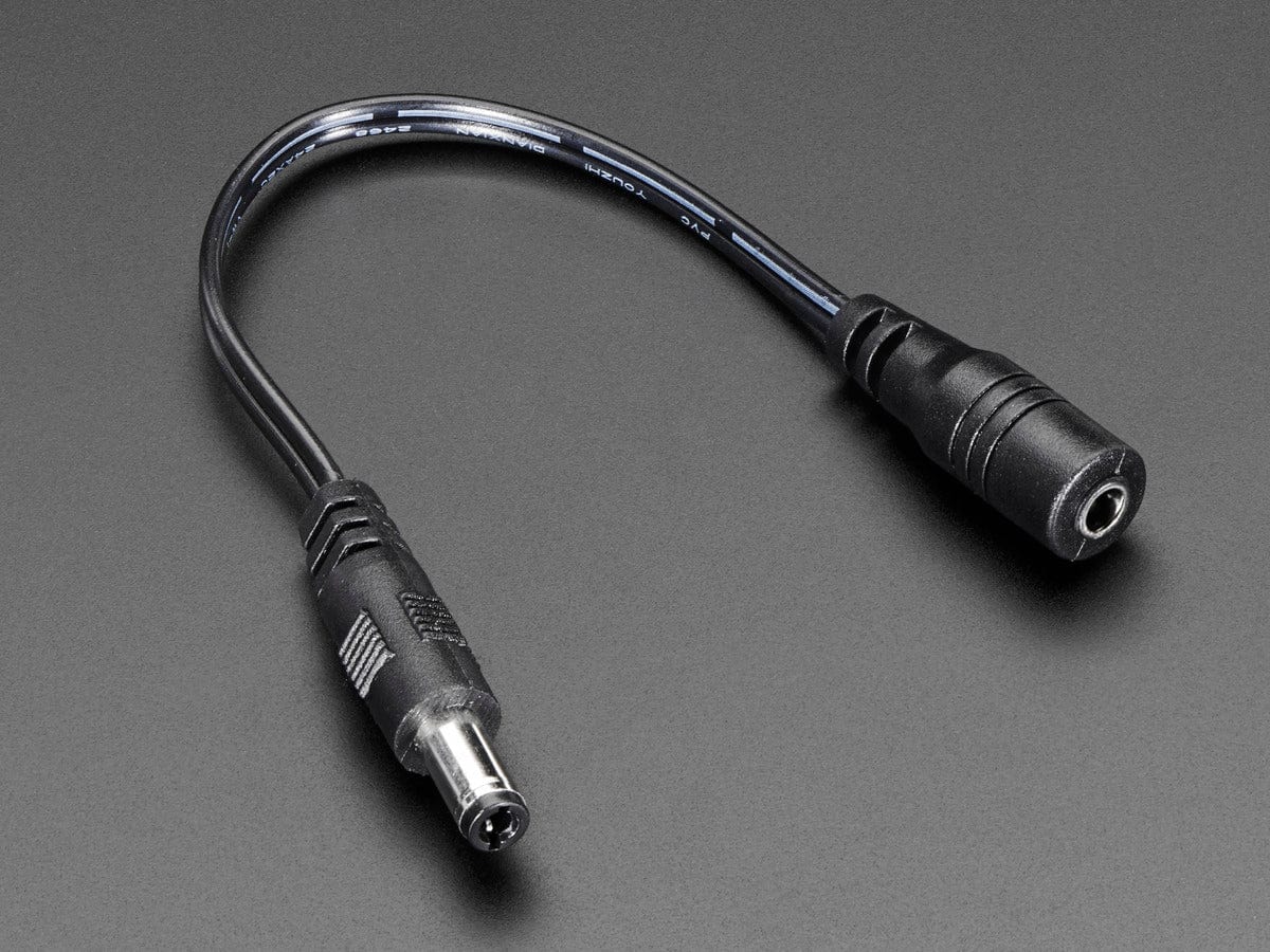 3.8 / 1.3mm or 3.5 / 1.1mm to 5.5 / 2.1mm DC Jack Adapter Cable by The Pi Hut - The Pi Hut