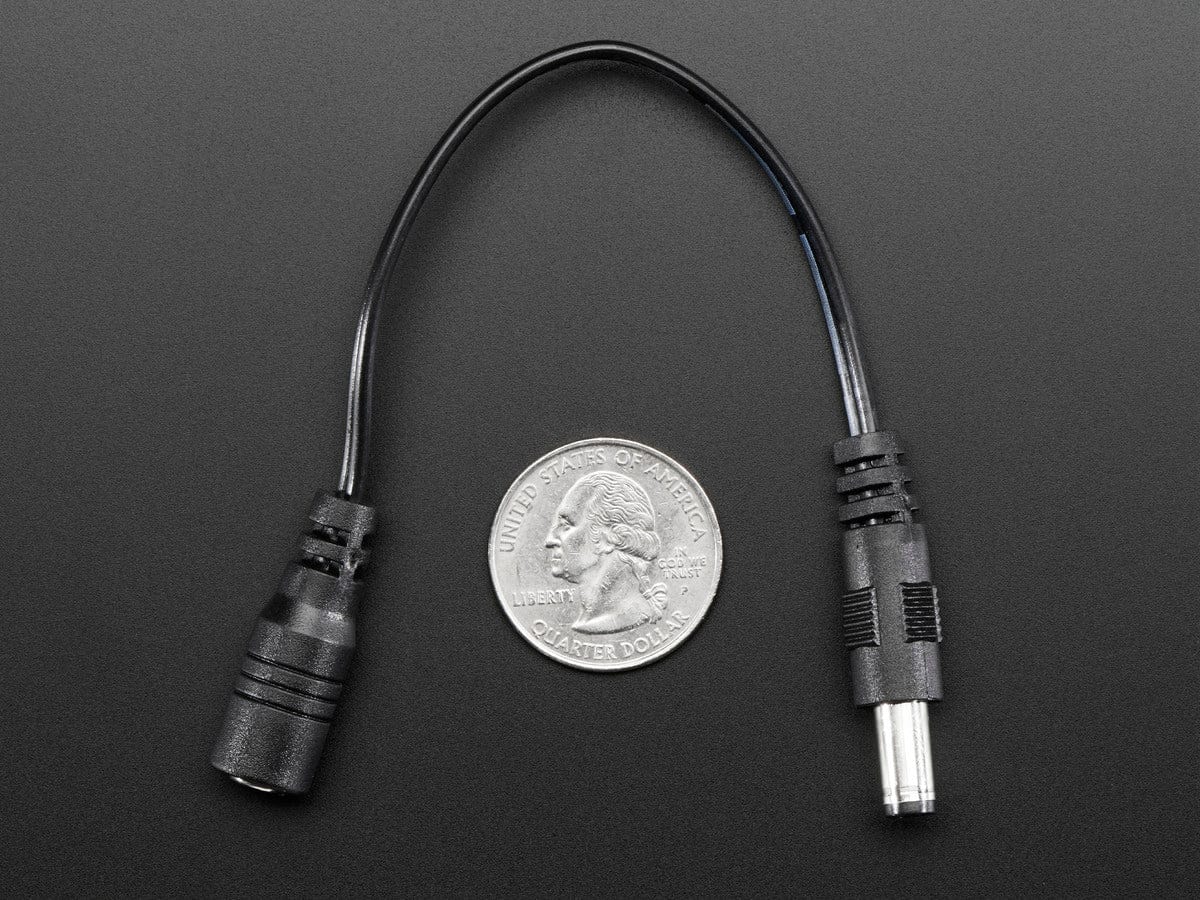 3.8 / 1.3mm or 3.5 / 1.1mm to 5.5 / 2.1mm DC Jack Adapter Cable by The Pi Hut - The Pi Hut