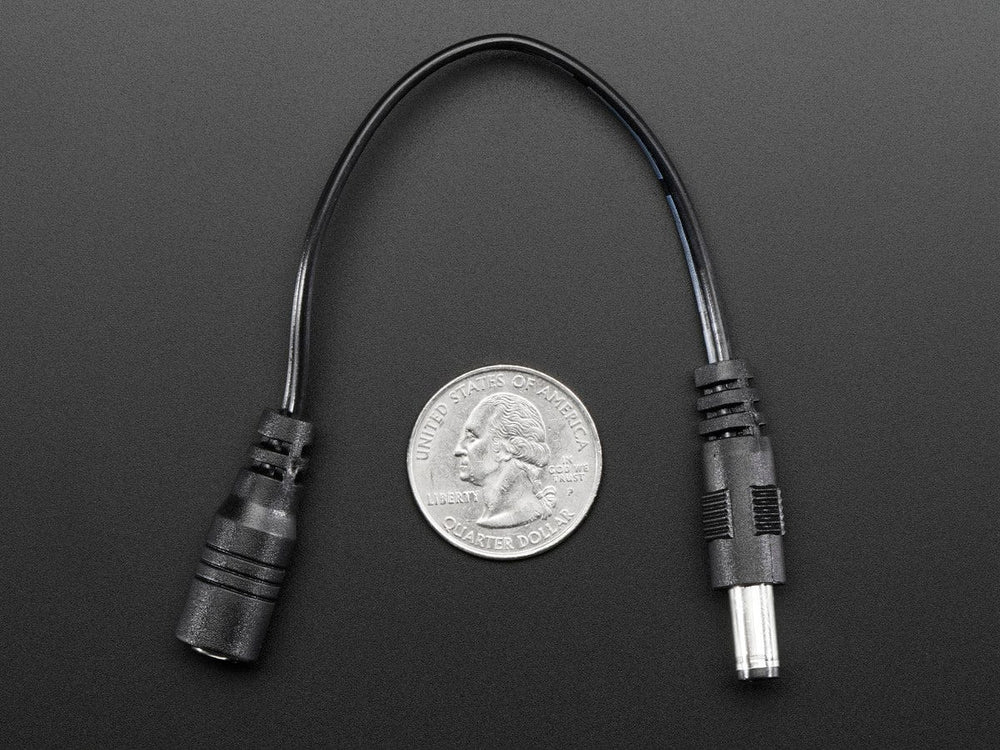 3.8 / 1.3mm or 3.5 / 1.1mm to 5.5 / 2.1mm DC Jack Adapter Cable by The Pi Hut - The Pi Hut