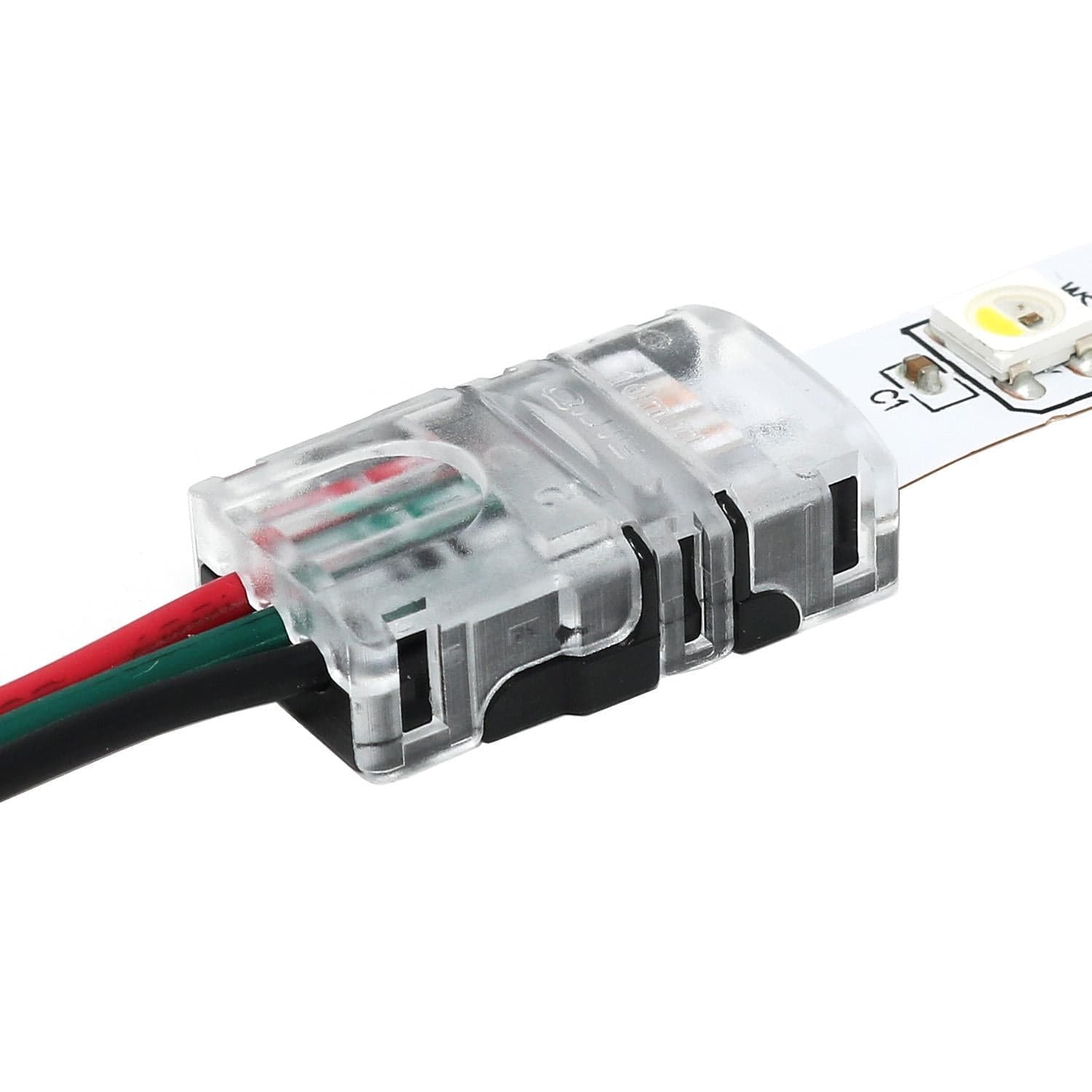 3-pin LED Strip Connectors - Strip to Wire (10mm) by The Pi Hut - The Pi Hut