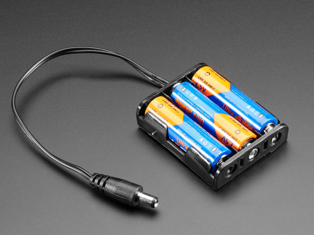 3 x AA Battery Holder with 2.1mm Plug by The Pi Hut - The Pi Hut