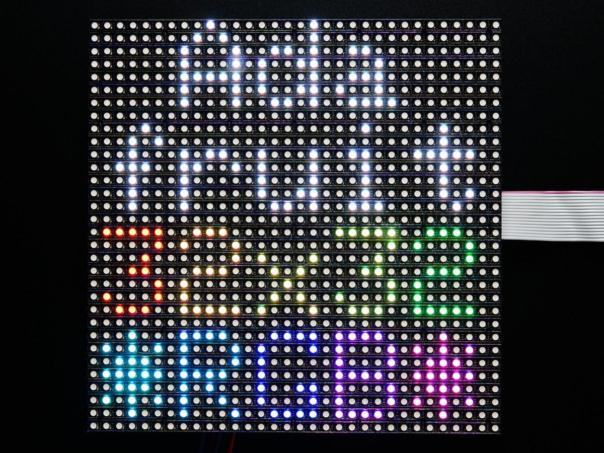 32x32 RGB LED Matrix Panel - 5mm Pitch by The Pi Hut - The Pi Hut