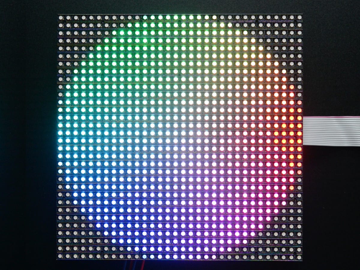 32x32 RGB LED Matrix Panel - 5mm Pitch by The Pi Hut - The Pi Hut