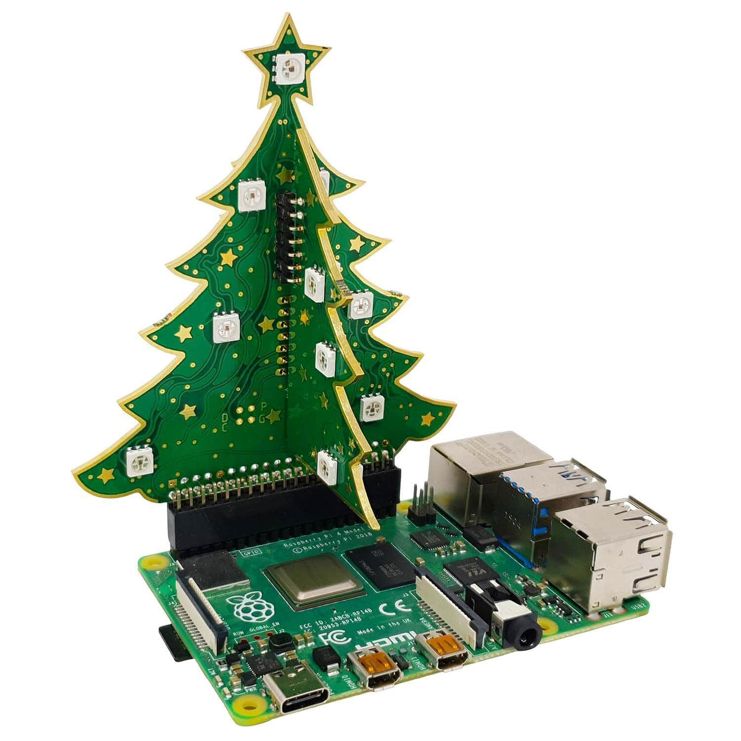 3D RGB Xmas Tree for Raspberry Pi by The Pi Hut - The Pi Hut
