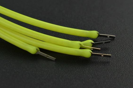 3V 260mm Flexible LED Filament Chip - Green (5-pack) by The Pi Hut - The Pi Hut