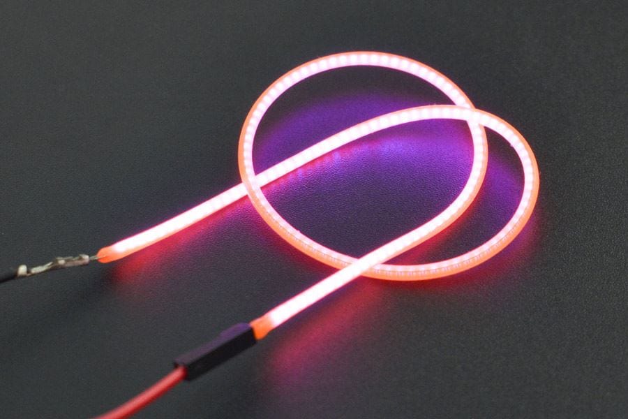 3V 260mm Flexible LED Filament Chip - Pink (5-pack) by The Pi Hut - The Pi Hut