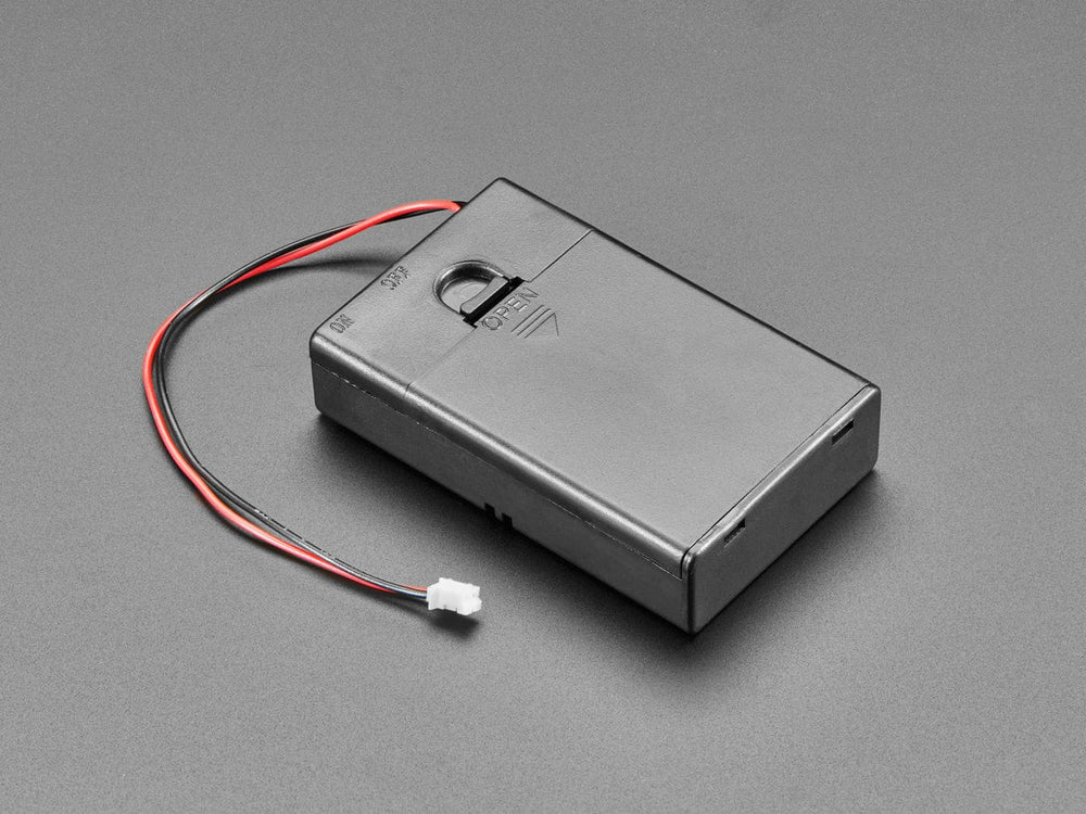 3x AA Battery Holder with On/Off Switch and 2-Pin JST by The Pi Hut - The Pi Hut