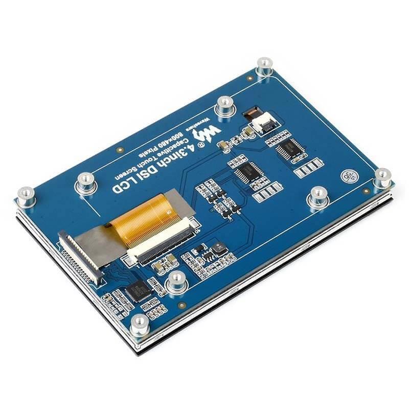 4.3" DSI Capacitive Touchscreen Display for Raspberry Pi (800x480) by Waveshare - The Pi Hut