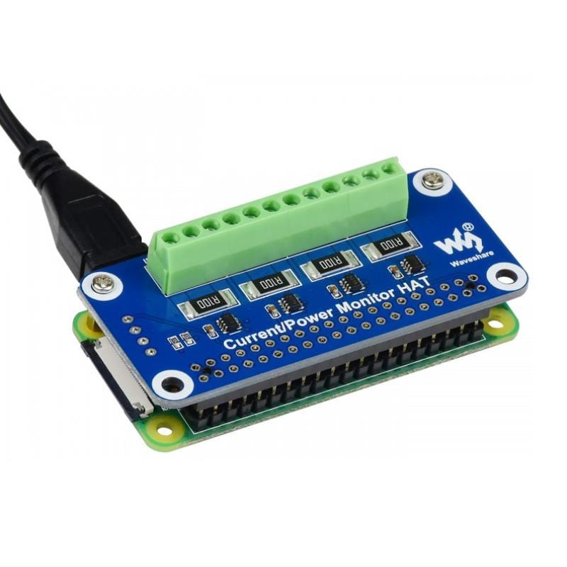 4-Channel Current/Voltage/Power Monitor HAT for Raspberry Pi by Waveshare - The Pi Hut