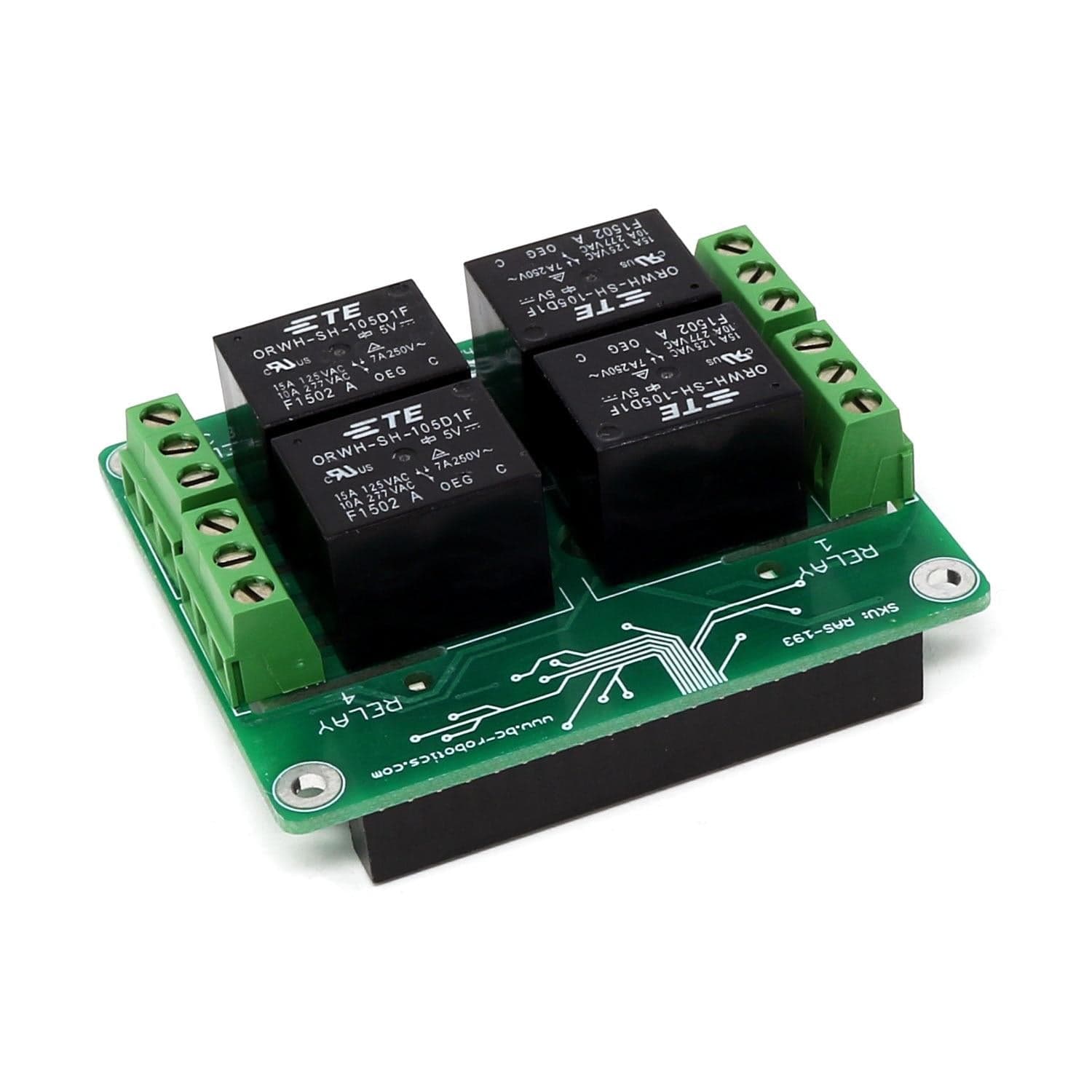 4-Channel Relay HAT for Raspberry Pi by BCRobotics - The Pi Hut