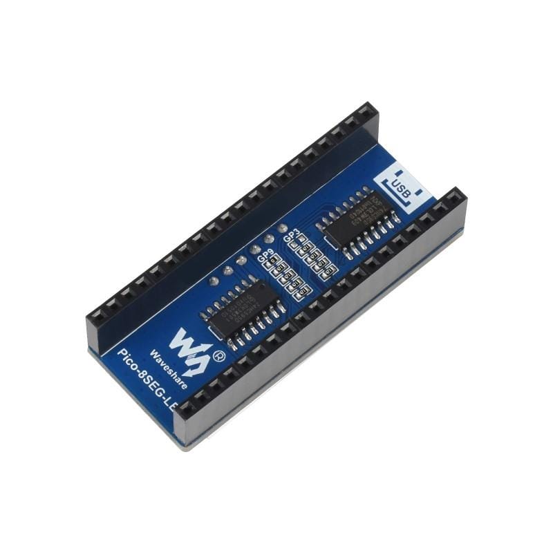 4-Digit 8-Segment Display Module for Raspberry Pi Pico by Waveshare - The Pi Hut