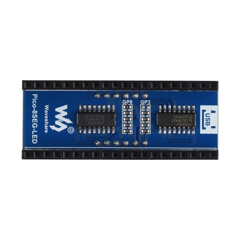 4-Digit 8-Segment Display Module for Raspberry Pi Pico by Waveshare - The Pi Hut