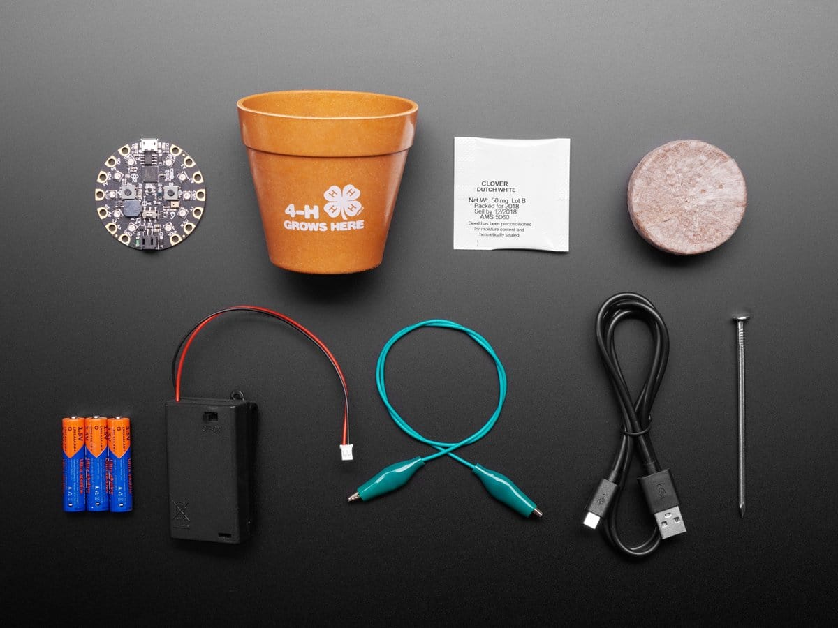 4-H Grow Your Own Clovers Kit with Circuit Playground Express (Soil Sensor Mini Kit) by The Pi Hut - The Pi Hut