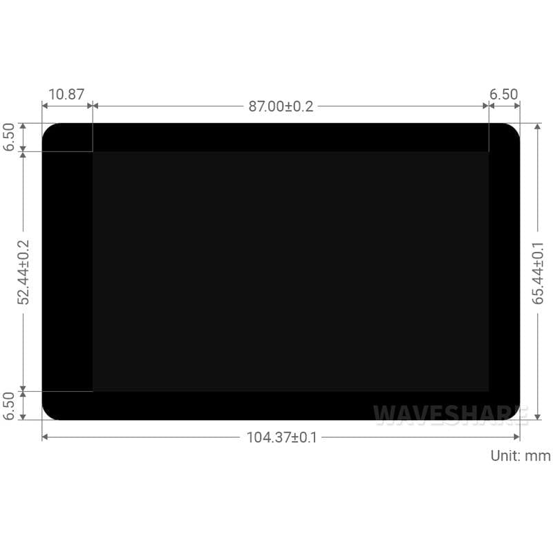 4" IPS Capacitive Touch DSI Display for Raspberry Pi (800x480) by Waveshare - The Pi Hut
