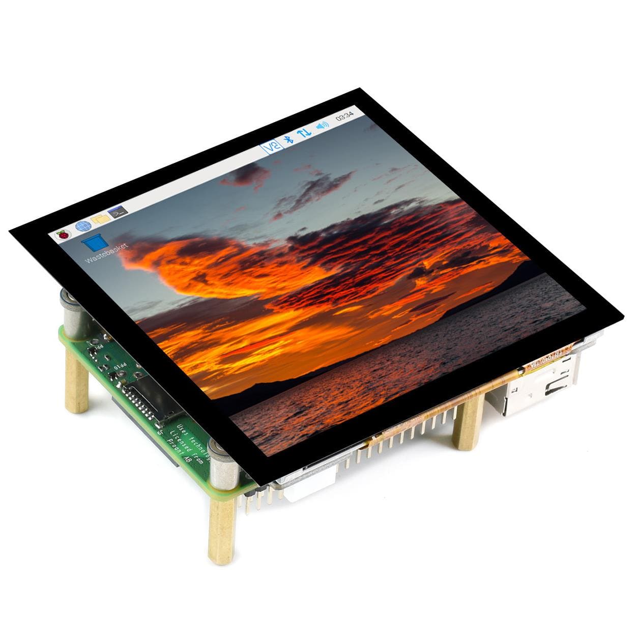 4" IPS HDMI Square Capacitive Touchscreen for Raspberry Pi (720x720) by Waveshare - The Pi Hut