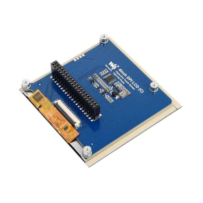 4" IPS Square Capacitive Touchscreen for Raspberry Pi (720x720) by Waveshare - The Pi Hut