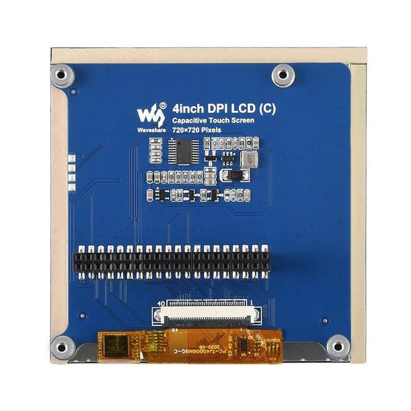 4" IPS Square Capacitive Touchscreen for Raspberry Pi (720x720) by Waveshare - The Pi Hut