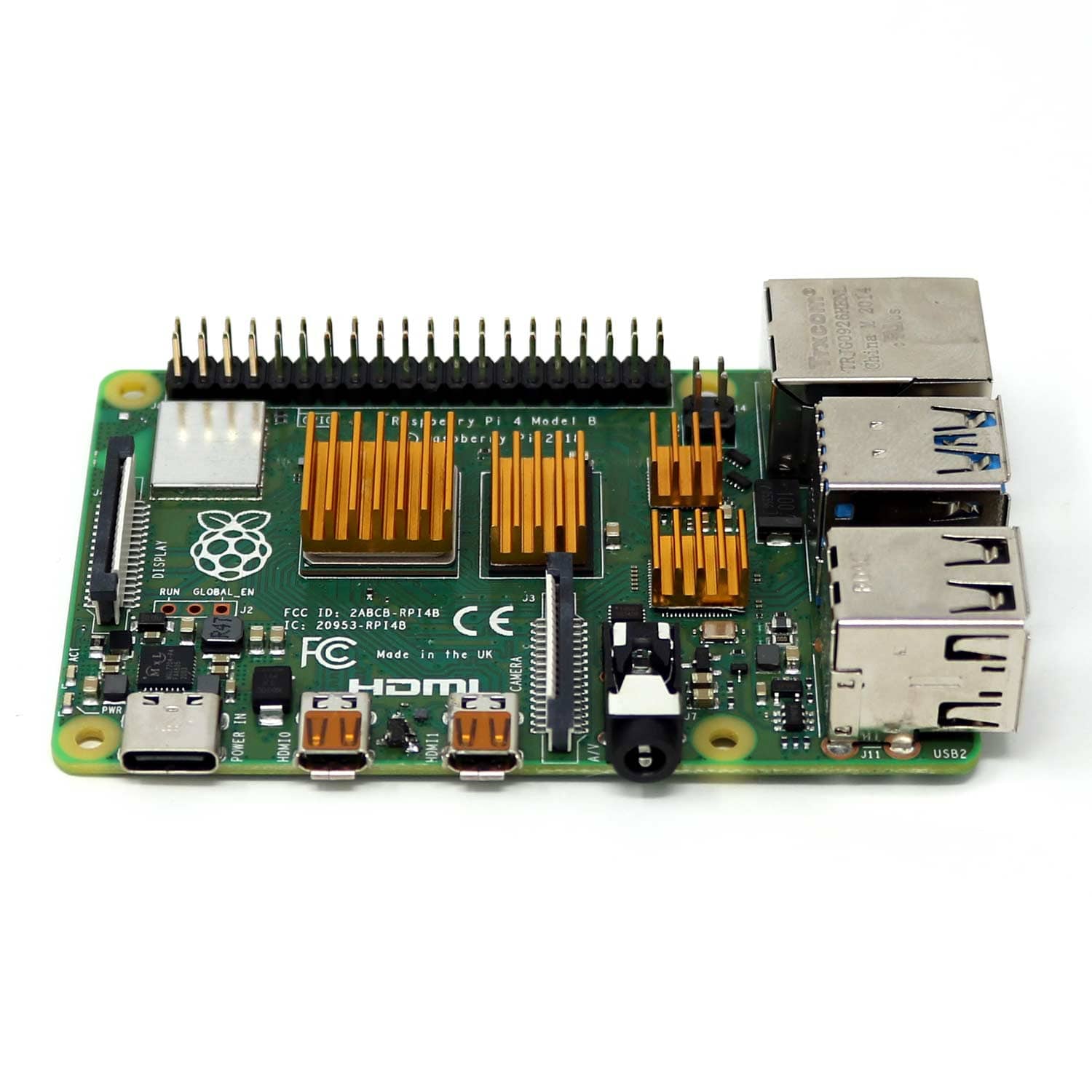 4-Piece Raspberry Pi 4 Heatsink Set by The Pi Hut - The Pi Hut