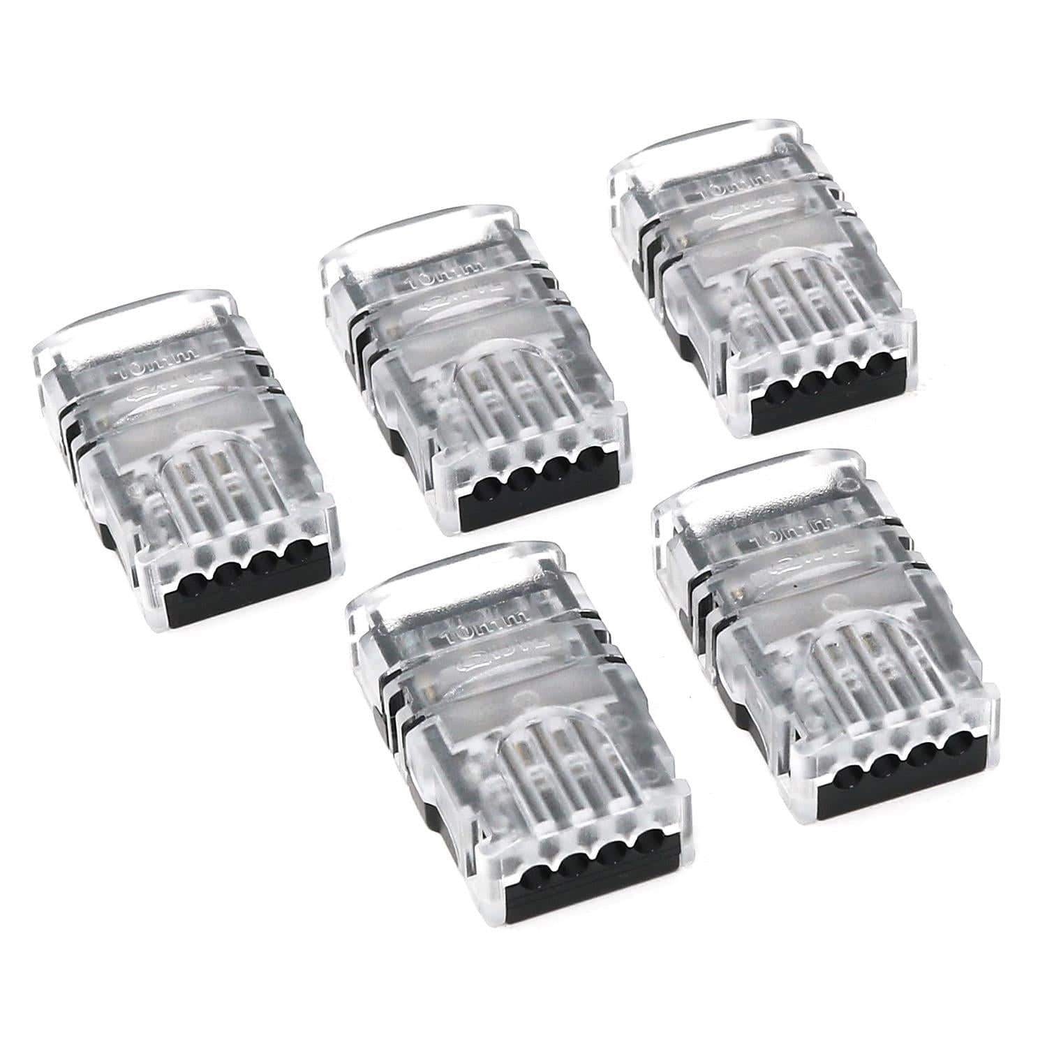 4-pin LED Strip Connectors - Strip to Wire (10mm) by The Pi Hut - The Pi Hut