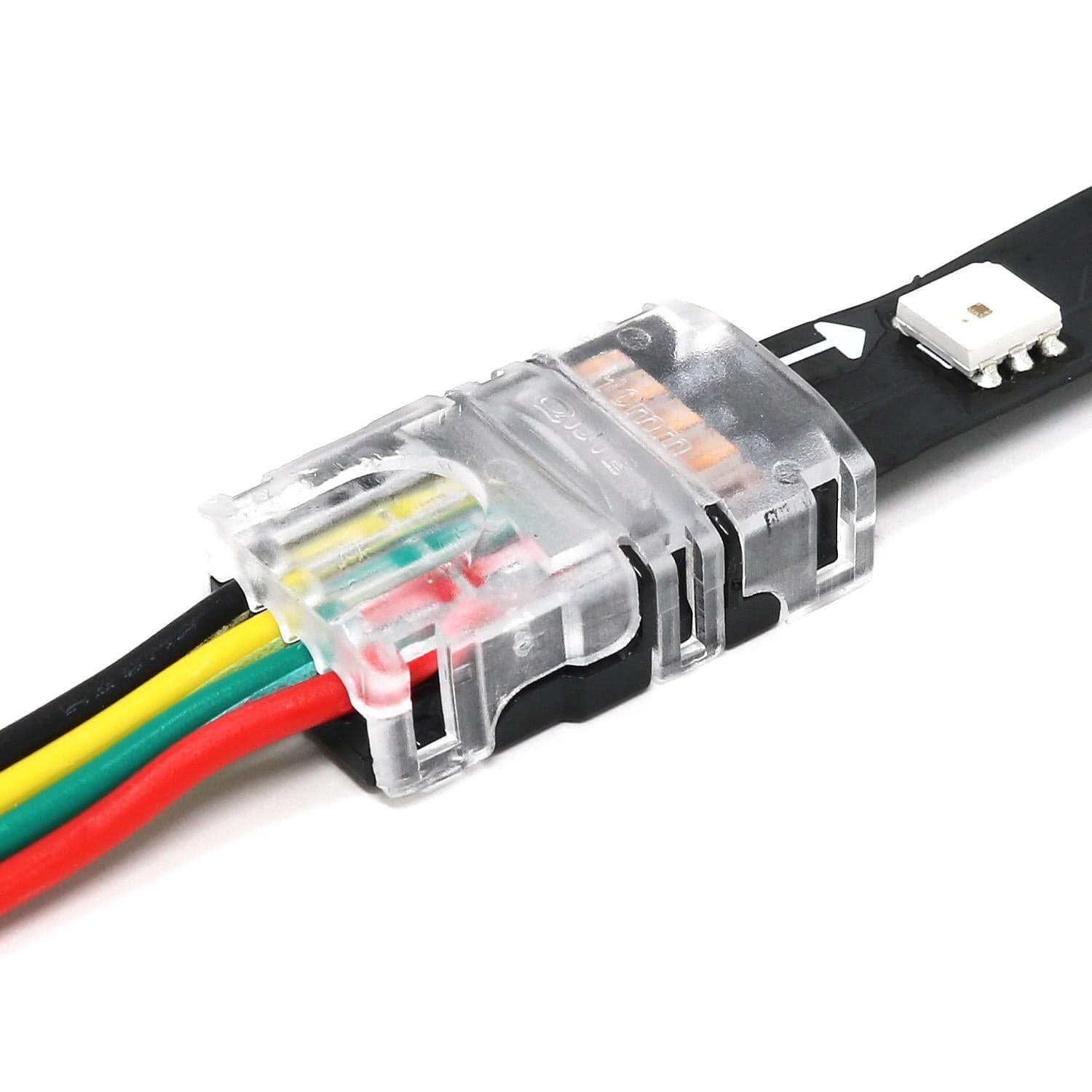 4-pin LED Strip Connectors - Strip to Wire (10mm) by The Pi Hut - The Pi Hut