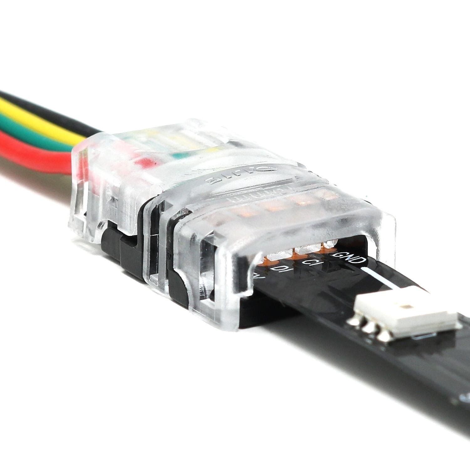 4-pin LED Strip Connectors - Strip to Wire (10mm) by The Pi Hut - The Pi Hut