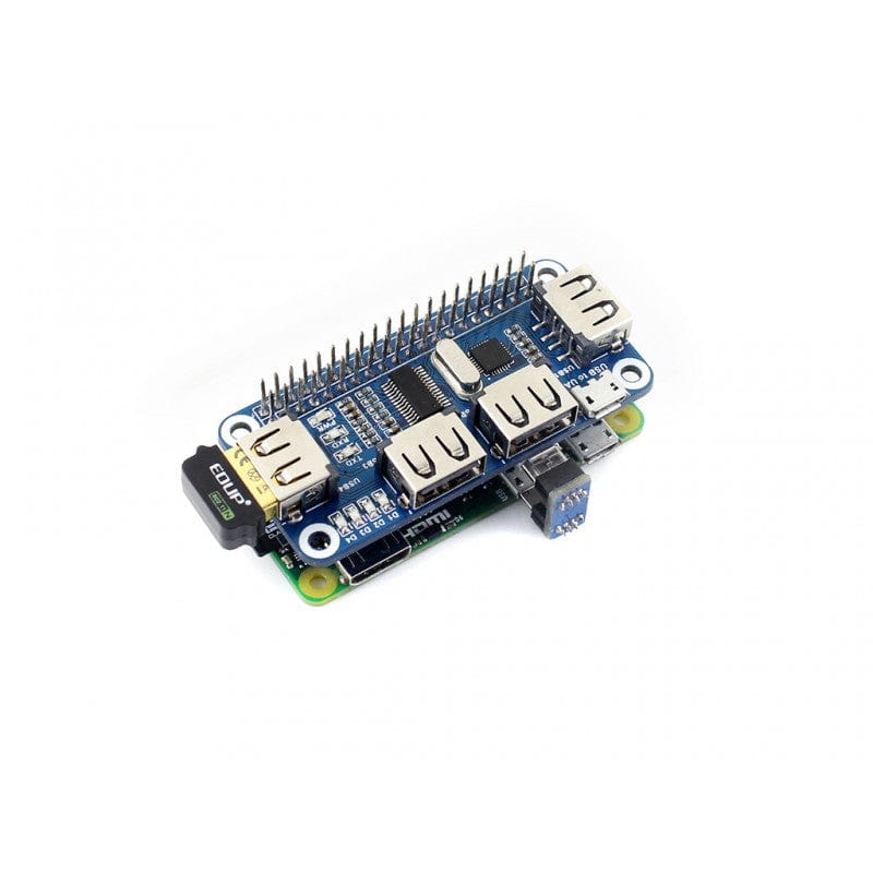 4 Port USB HUB pHAT for Raspberry Pi Zero by Waveshare - The Pi Hut
