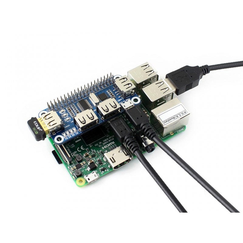 4 Port USB HUB pHAT for Raspberry Pi Zero by Waveshare - The Pi Hut