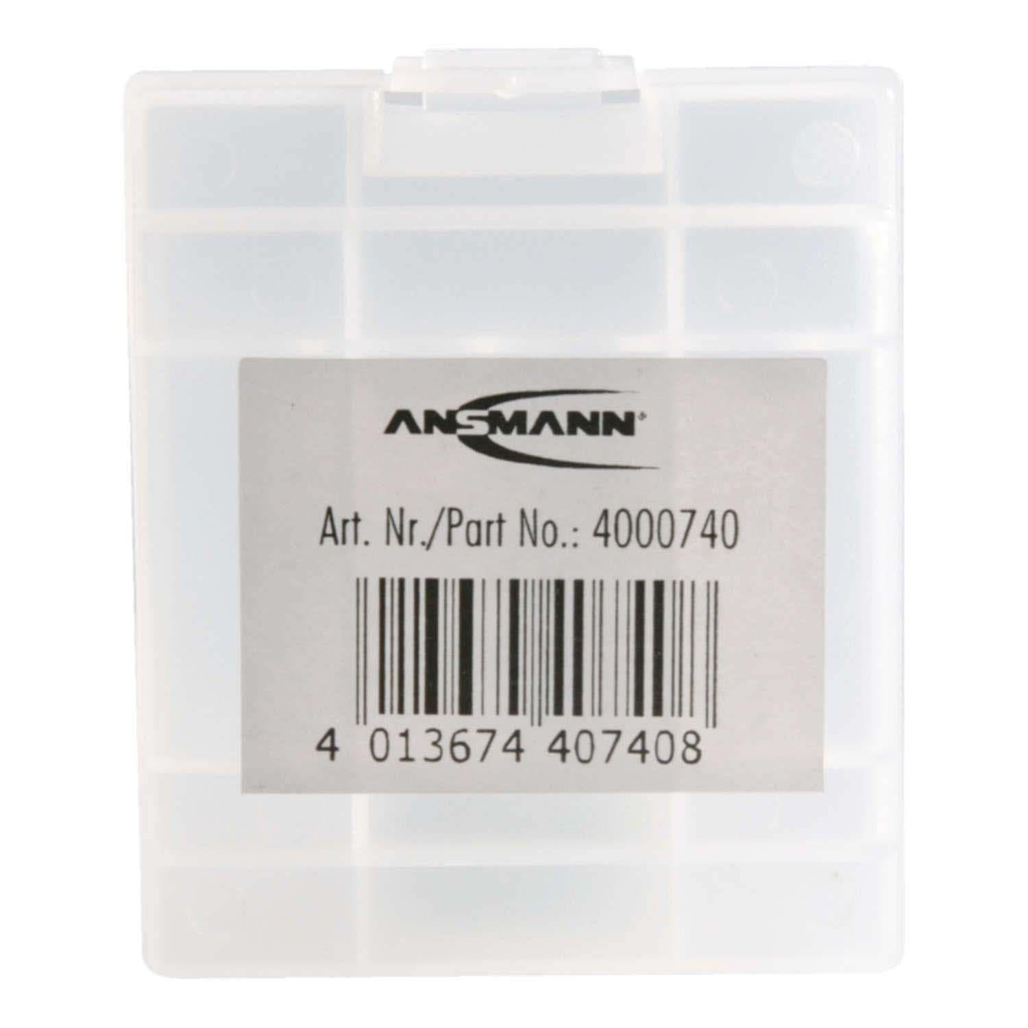 4-Slot Storage Box for AA/AAA Batteries by ANSMANN - The Pi Hut