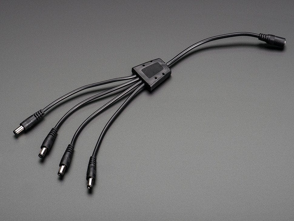 4-Way 2.1mm DC Barrel Jack Splitter by The Pi Hut - The Pi Hut