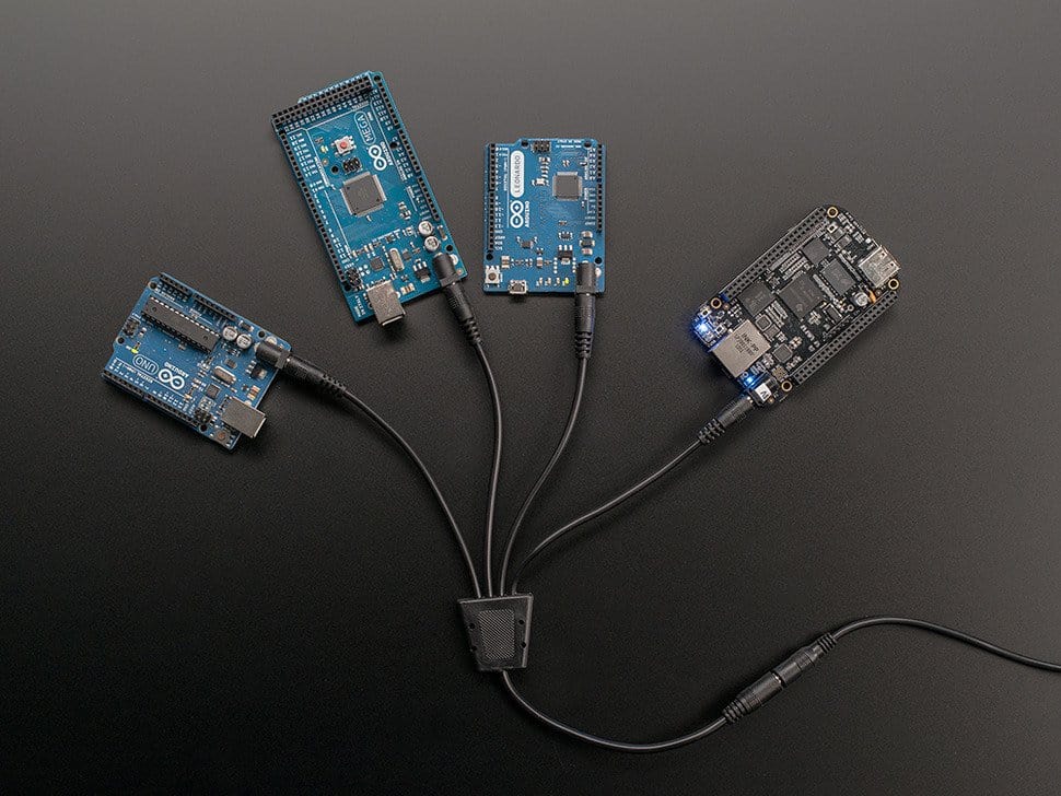 4-Way 2.1mm DC Barrel Jack Splitter by The Pi Hut - The Pi Hut