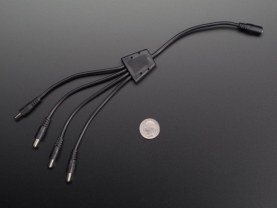 4-Way 2.1mm DC Barrel Jack Splitter by The Pi Hut - The Pi Hut