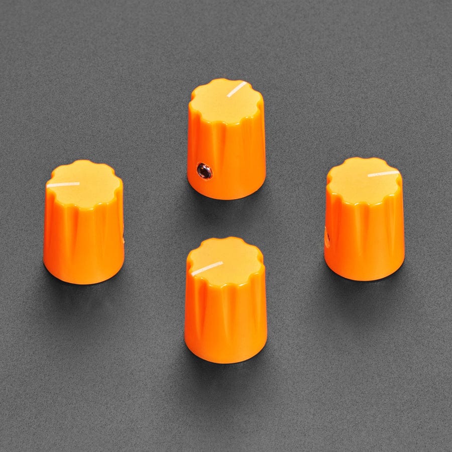 Orange Micro Potentiometer Knob - 4 pack by The Pi Hut - The Pi Hut