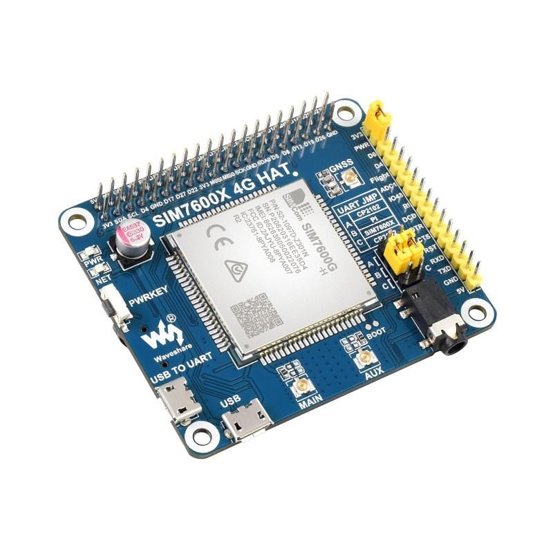 4G HAT for Raspberry Pi - LTE Cat-4/3G/2G with GNSS Positioning by Waveshare - The Pi Hut