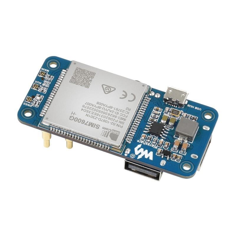 4G pHAT for Raspberry Pi - LTE Cat-4/3G/2G with GNSS Positioning by Waveshare - The Pi Hut