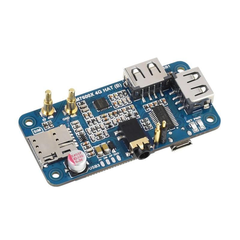 4G pHAT for Raspberry Pi - LTE Cat-4/3G/2G with GNSS Positioning by Waveshare - The Pi Hut