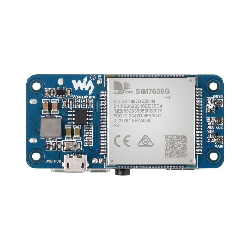 4G pHAT for Raspberry Pi - LTE Cat-4/3G/2G with GNSS Positioning by Waveshare - The Pi Hut