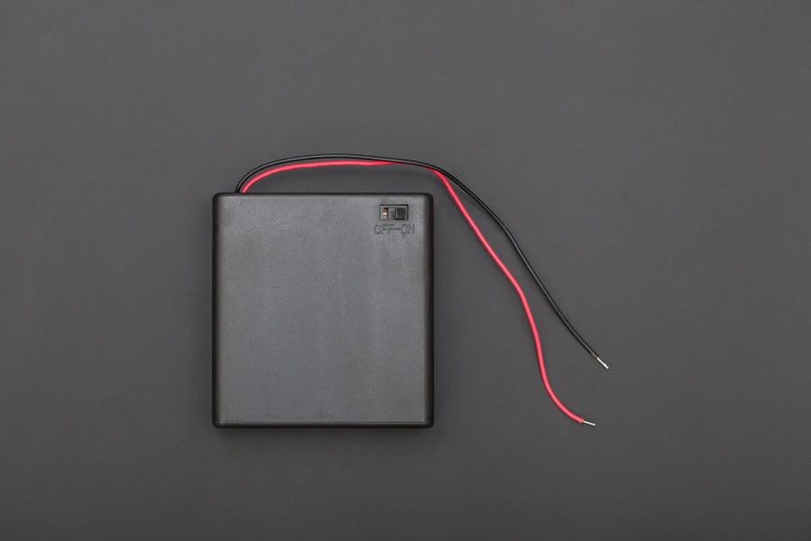 4xAA Battery Holder with Cover and Switch by DFRobot - The Pi Hut