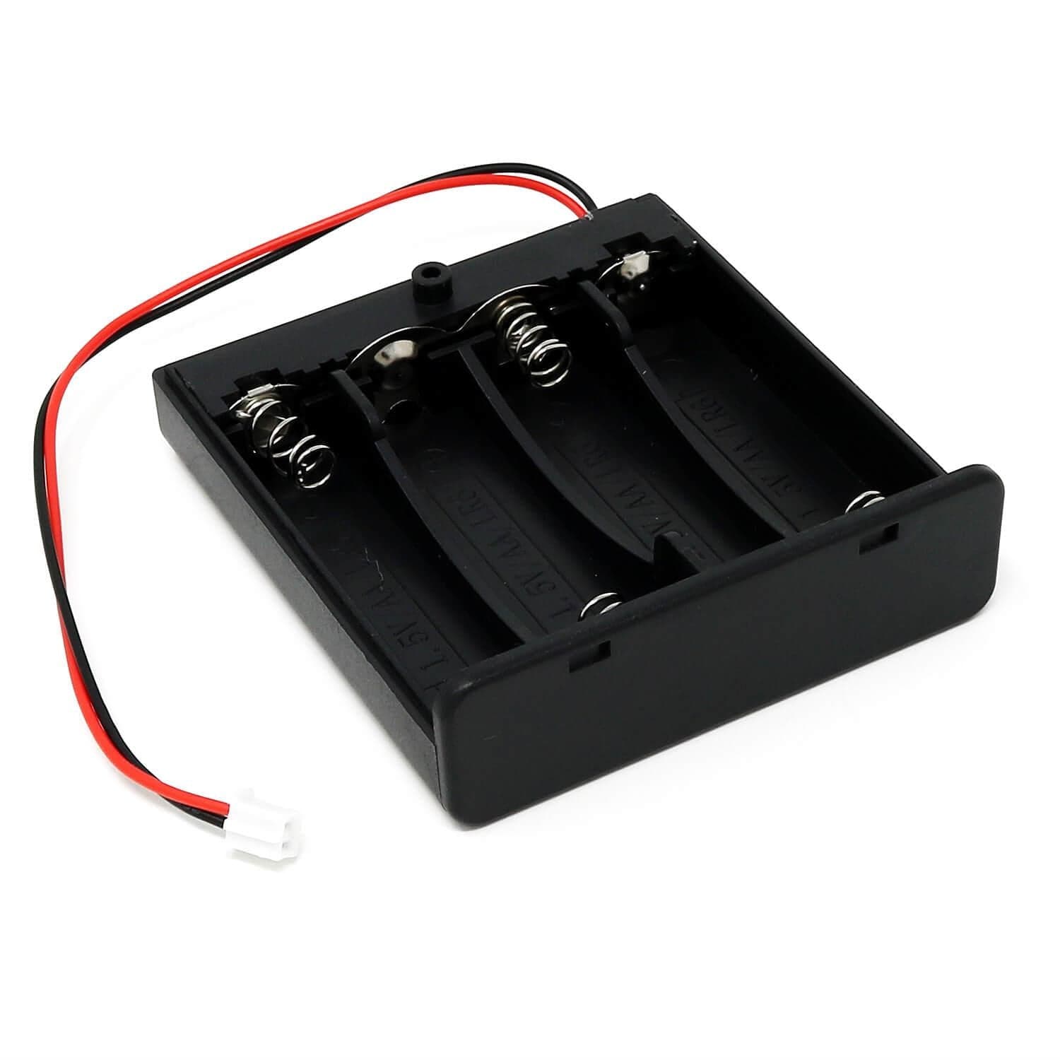 4xAA JST-PH Battery Holder with Cover and Switch by The Pi Hut - The Pi Hut