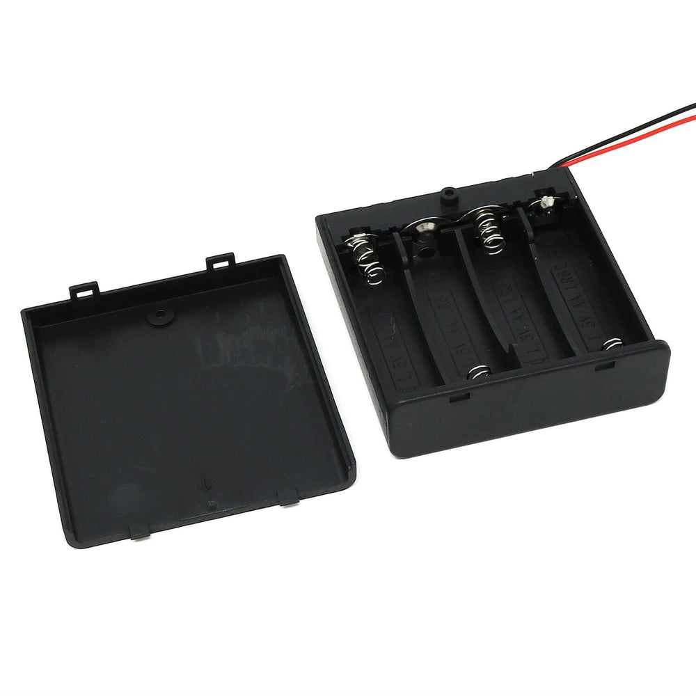 4xAA JST-PH Battery Holder with Cover and Switch by The Pi Hut - The Pi Hut