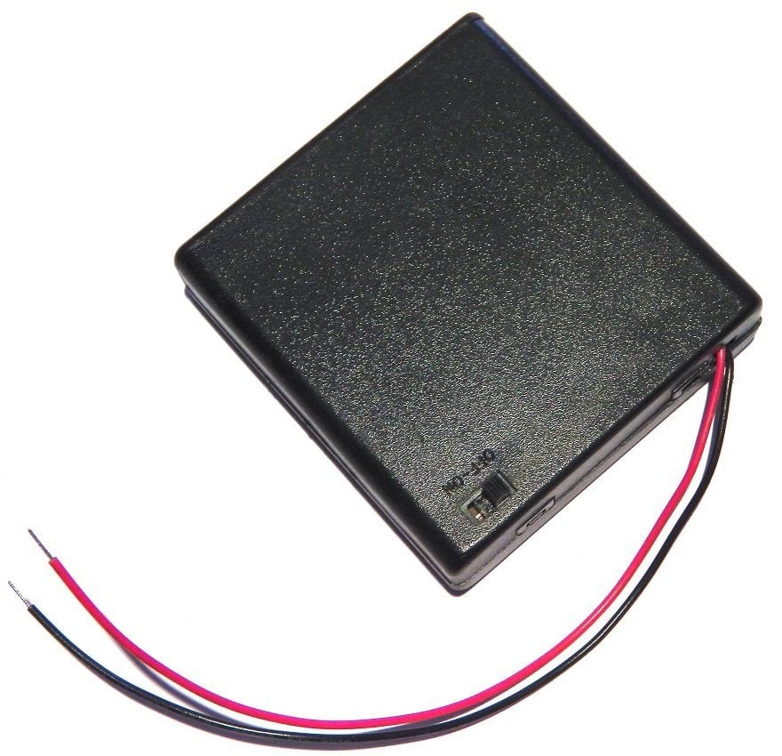 Switched Battery Box 4xAA (6V) by ModMyPi - The Pi Hut