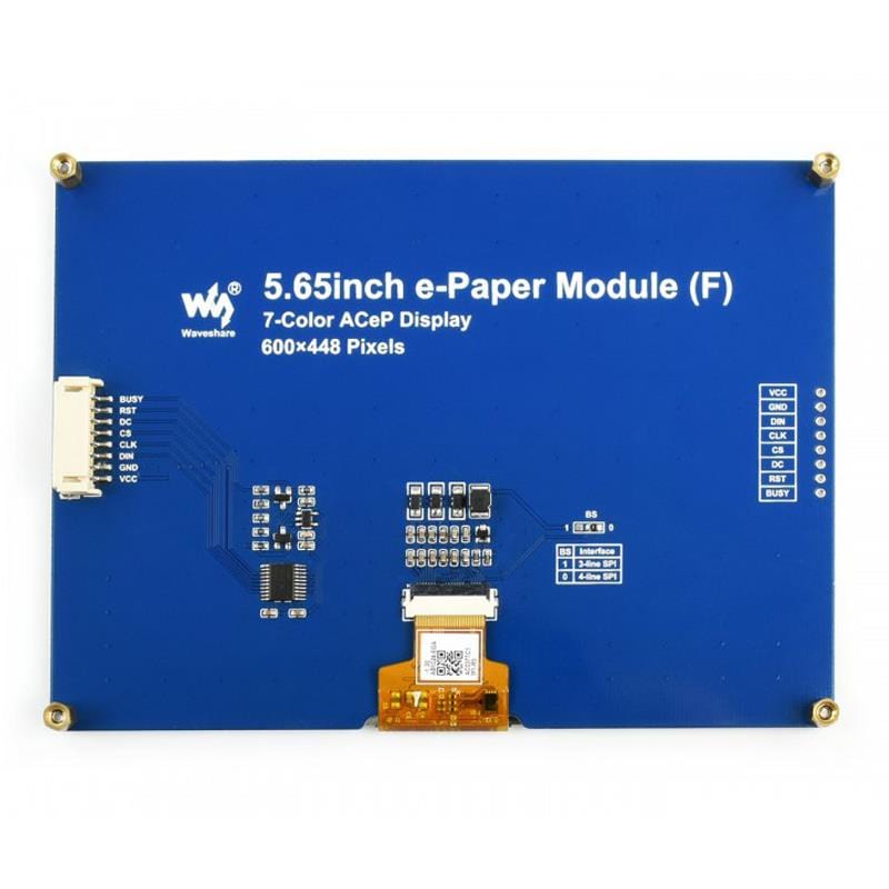 5.65" ACeP 7-Colour E-Paper Display Module by Waveshare - The Pi Hut