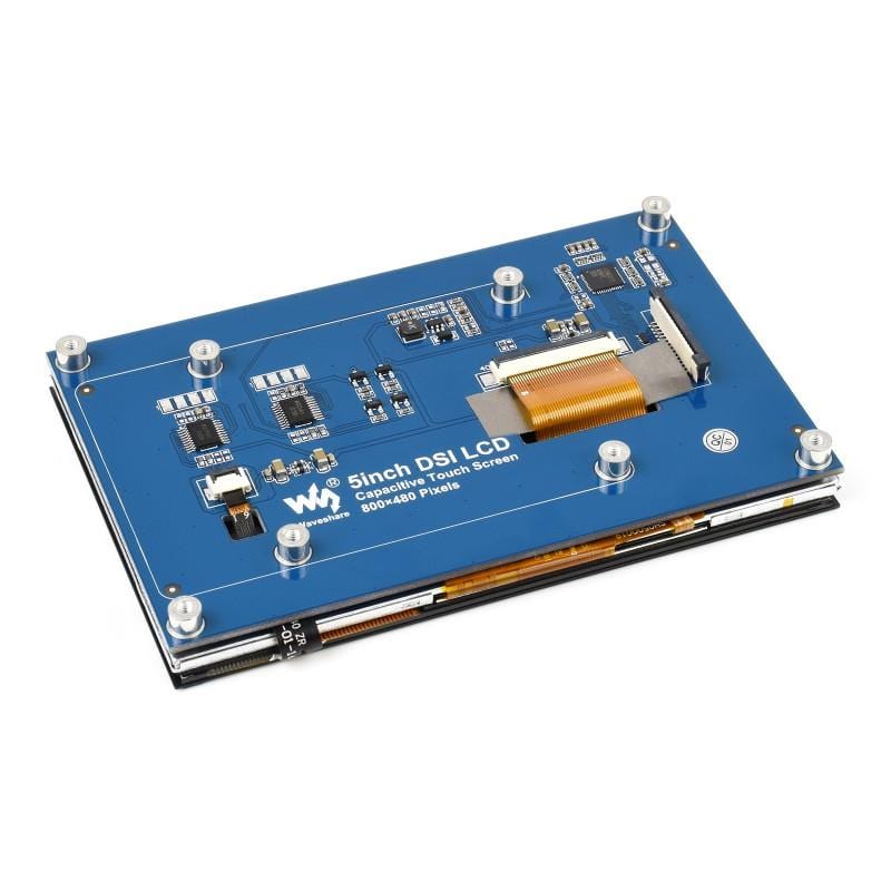 5" DSI Capacitive Touch Display for Raspberry Pi (800×480) by Waveshare - The Pi Hut