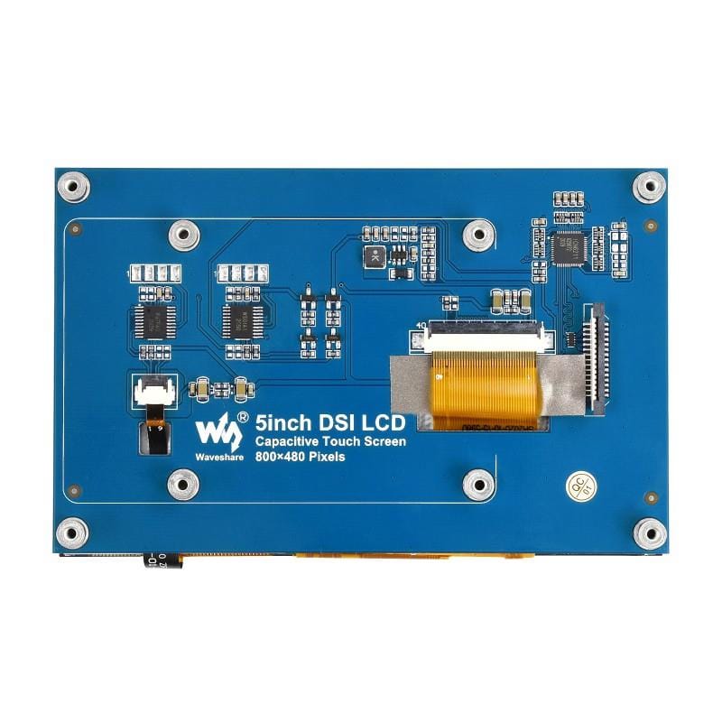 5" DSI Capacitive Touch Display for Raspberry Pi (800×480) by Waveshare - The Pi Hut